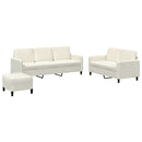 vidaXL 3 részes krém bársony ülőgarnitúra