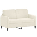 vidaXL 3 részes krém bársony ülőgarnitúra