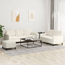 vidaXL 3 részes krém bársony ülőgarnitúra