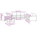 vidaXL 4 részes barna szövet ülőgarnitúra párnákkal