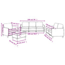 vidaXL 4 részes világossárga szövet ülőgarnitúra párnákkal