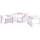 vidaXL 3 részes tópszínű mikroszálas szövet ülőgarnitúra párnával