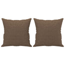 vidaXL 4 részes barna szövet ülőgarnitúra párnákkal