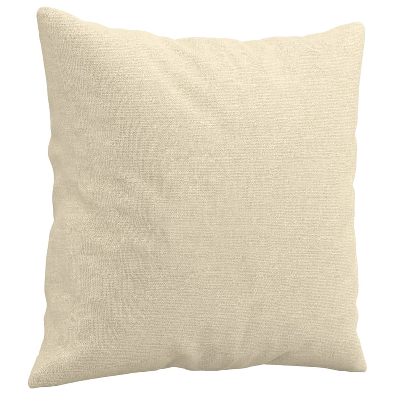 vidaXL 3 részes krémszínű szövet ülőgarnitúra párnákkal