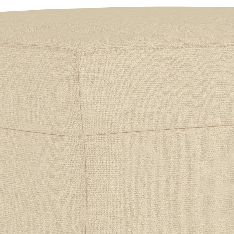 vidaXL 3 részes krémszínű szövet ülőgarnitúra párnákkal