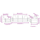 vidaXL 3 részes sötétszürke bársony ülőgarnitúra párnákkal