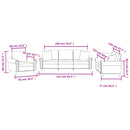 vidaXL 3 részes barna bársony ülőgarnitúra párnákkal