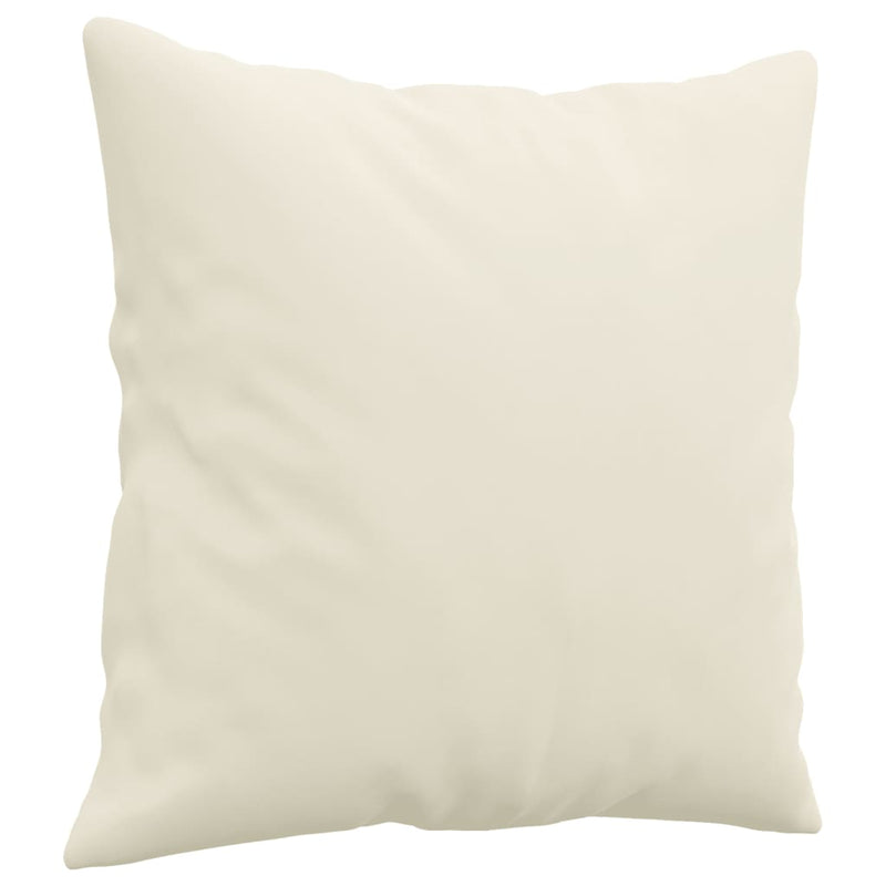 vidaXL 3 részes krémszínű bársony ülőgarnitúra párnákkal