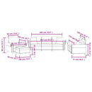 vidaXL 4 részes rózsaszín bársony ülőgarnitúra párnákkal
