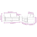 vidaXL 2 részes világosszürke bársony ülőgarnitúra párnákkal