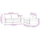 vidaXL 2 részes kék bársony ülőgarnitúra párnákkal