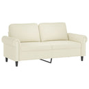 vidaXL 3 részes krém bársony ülőgarnitúra párnákkal