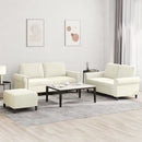 vidaXL 3 részes krém bársony ülőgarnitúra párnákkal