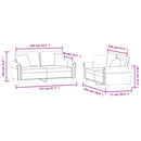 vidaXL 2 részes sötétzöld bársony ülőgarnitúra párnákkal