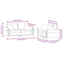 vidaXL 2 részes rózsaszín bársony ülőgarnitúra párnákkal