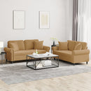 vidaXL 2 részes barna bársony ülőgarnitúra párnákkal