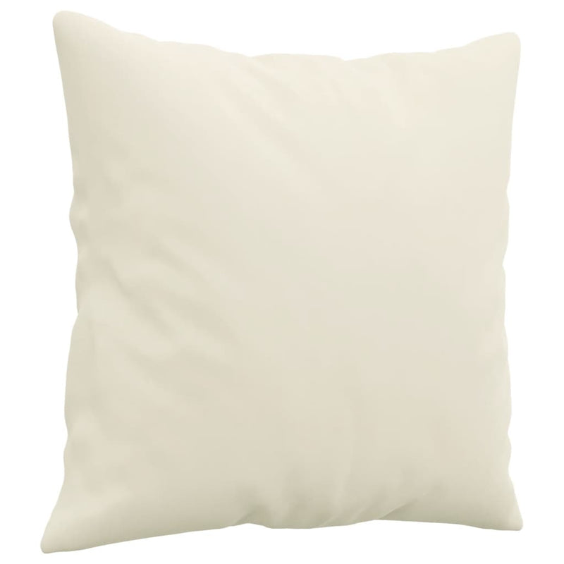 vidaXL 2 részes krémszínű bársony ülőgarnitúra párnákkal