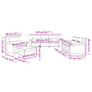 vidaXL 4 részes világosszürke mikroszálas ülőgarnitúra párnákkal