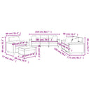 vidaXL 4 részes sötétszürke mikroszálas szövet ülőgarnitúra párnákkal