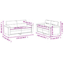 vidaXL 2 részes tópszínű mikroszálas szövet ülőgarnitúra párnákkal