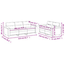 vidaXL 2 részes krémszínű mikroszálas szövet ülőgarnitúra párnákkal