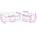 vidaXL 2 részes krémszínű mikroszálas szövet ülőgarnitúra párnával