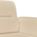 vidaXL 3 részes krémszínű mikroszálas szövet ülőgarnitúra párnával