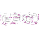 vidaXL 2 részes bordó műbőr ülőgarnitúra párnákkal