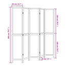 vidaXL 5 paneles sötétbarna tömör császárfa térelválasztó