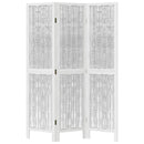 vidaXL 3 paneles fehér tömör császárfa térelválasztó