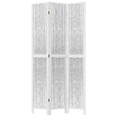 vidaXL 3 paneles fehér tömör császárfa térelválasztó