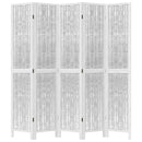 vidaXL 5 paneles fehér tömör császárfa térelválasztó