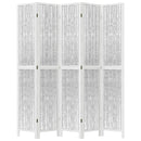 vidaXL 5 paneles fehér tömör császárfa térelválasztó