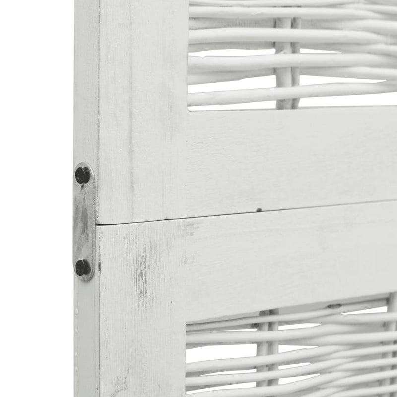 vidaXL 6 paneles fehér tömör császárfa térelválasztó