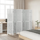 vidaXL 6 paneles fehér tömör császárfa térelválasztó