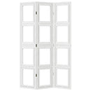 vidaXL 3 paneles fehér tömör császárfa térelválasztó