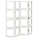 vidaXL 4 paneles fehér tömör császárfa térelválasztó