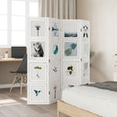 vidaXL 4 paneles fehér tömör császárfa térelválasztó