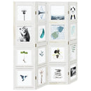 vidaXL 4 paneles fehér tömör császárfa térelválasztó