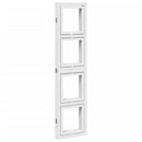 vidaXL 4 paneles fehér tömör császárfa térelválasztó