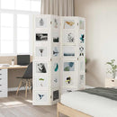 vidaXL 4 paneles fehér tömör császárfa térelválasztó