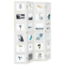 vidaXL 4 paneles fehér tömör császárfa térelválasztó