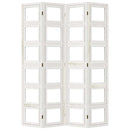 vidaXL 4 paneles fehér tömör császárfa térelválasztó