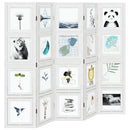 vidaXL 5 paneles fehér tömör császárfa térelválasztó