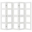 vidaXL 5 paneles fehér tömör császárfa térelválasztó