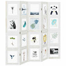 vidaXL 5 paneles fehér tömör császárfa térelválasztó