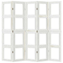 vidaXL 5 paneles fehér tömör császárfa térelválasztó