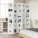 vidaXL 5 paneles fehér tömör császárfa térelválasztó