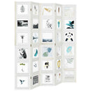 vidaXL 5 paneles fehér tömör császárfa térelválasztó