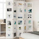 vidaXL 5 paneles fehér tömör császárfa térelválasztó